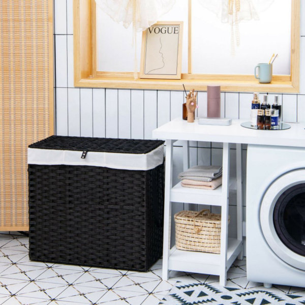 Latitude Run Panier Linge En Osier Et Commentaires Wayfair Canada